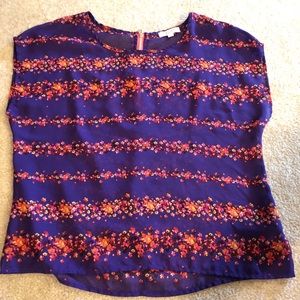 Purple top with cherry blossoms